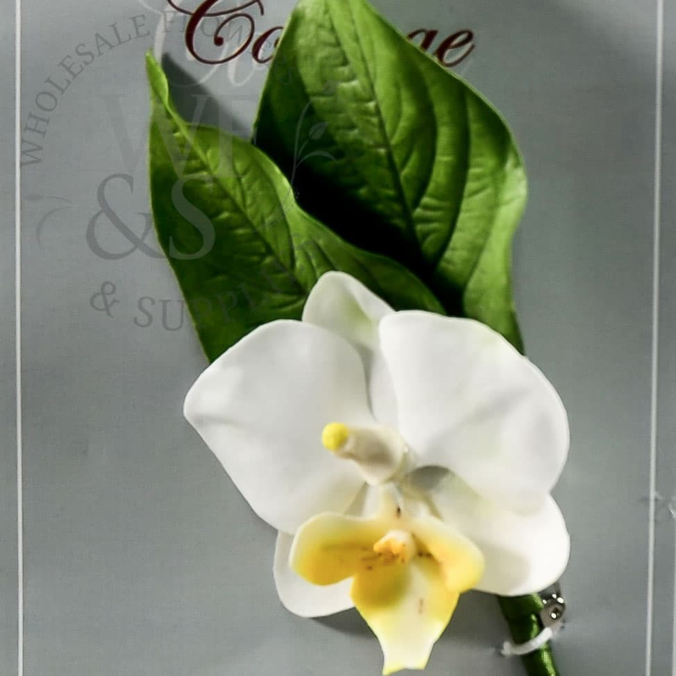 5" Artificial Phalaenopsis  Boutonniere