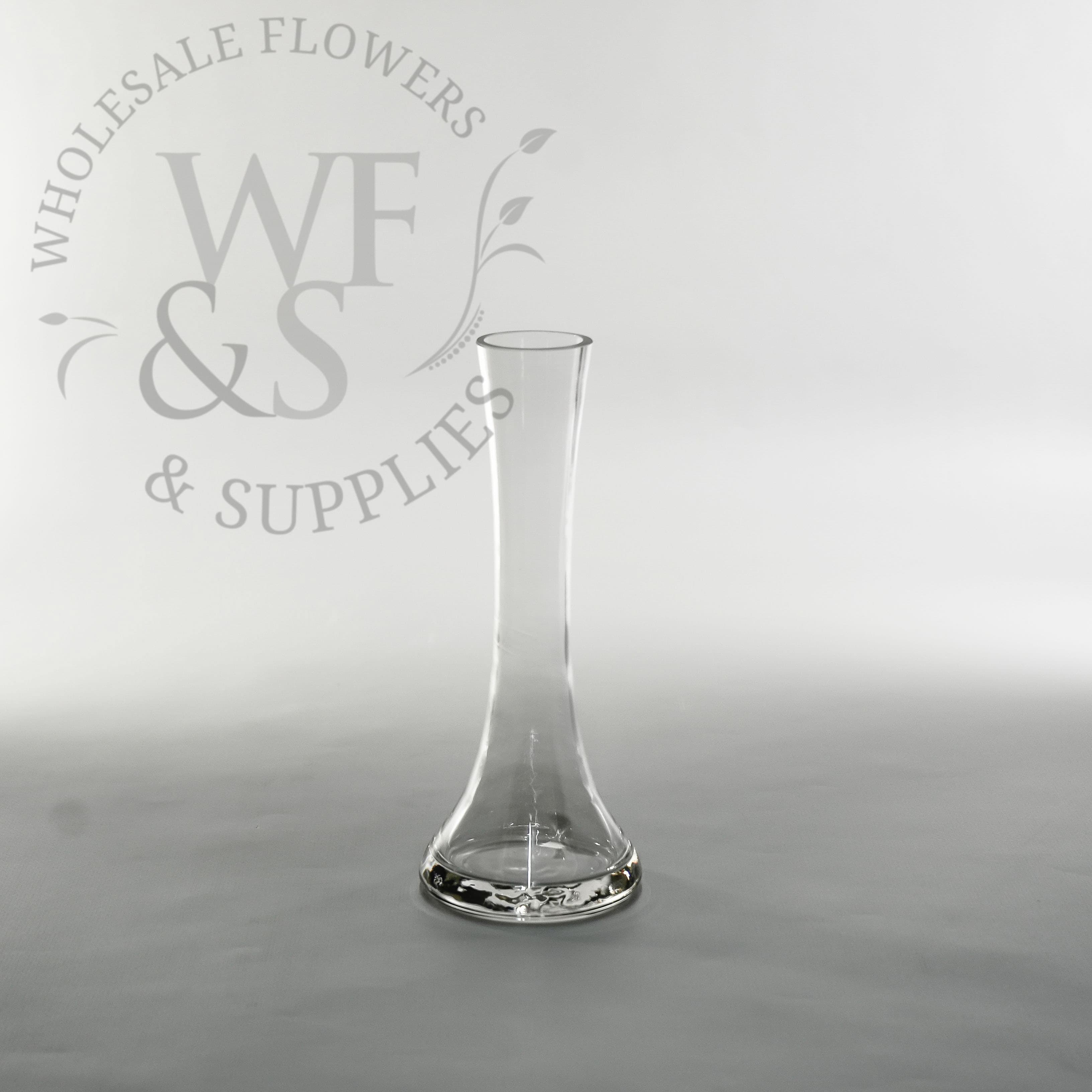 Short Glass Tower Bud Vase  8"