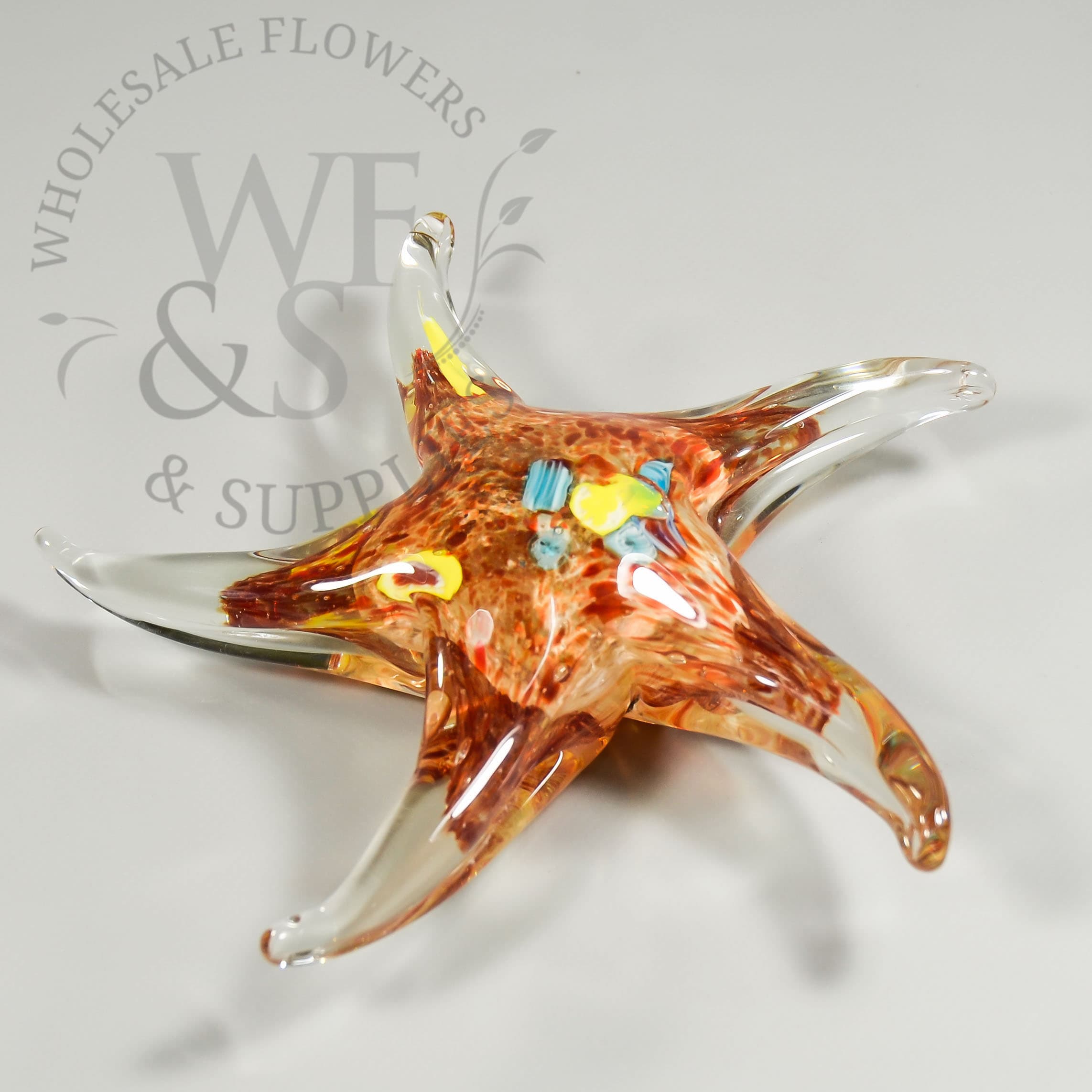 7.2" Handmade Glass Starfish