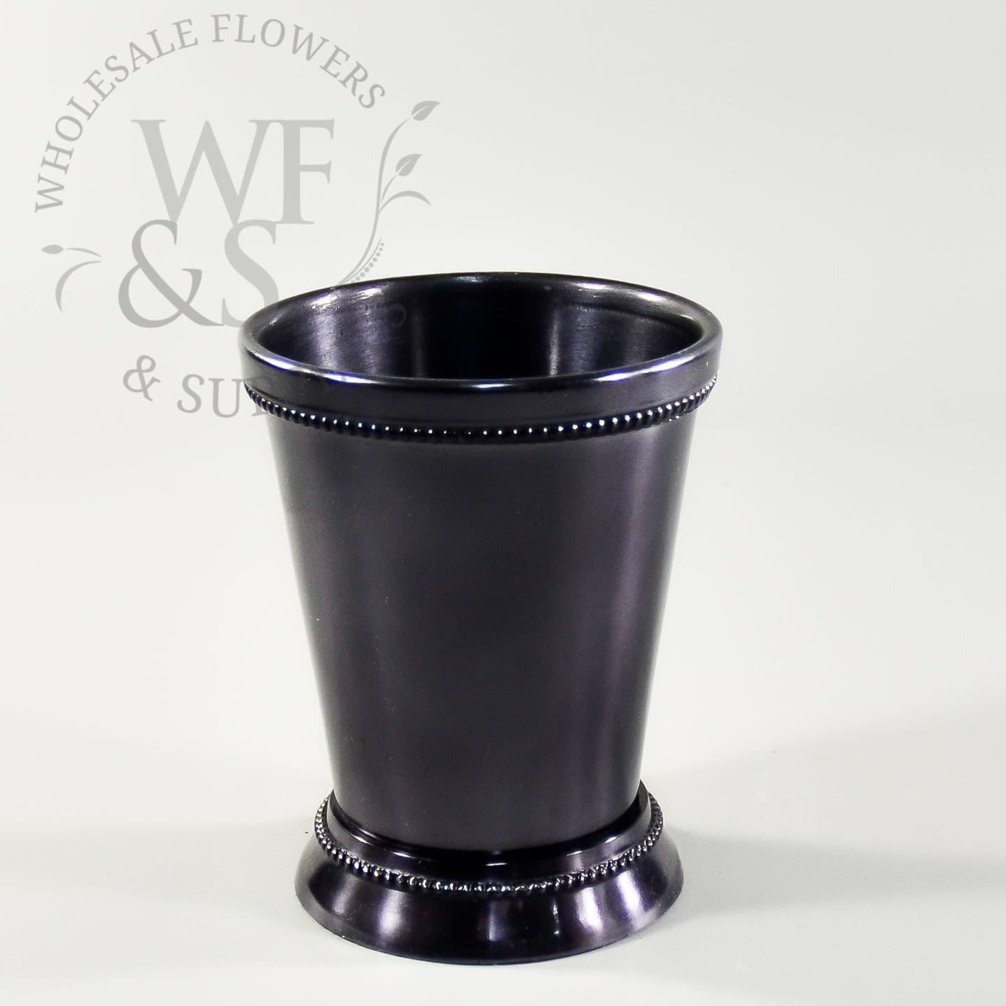 4.4" Obsedian Black Aluminum Mint Julep Cup