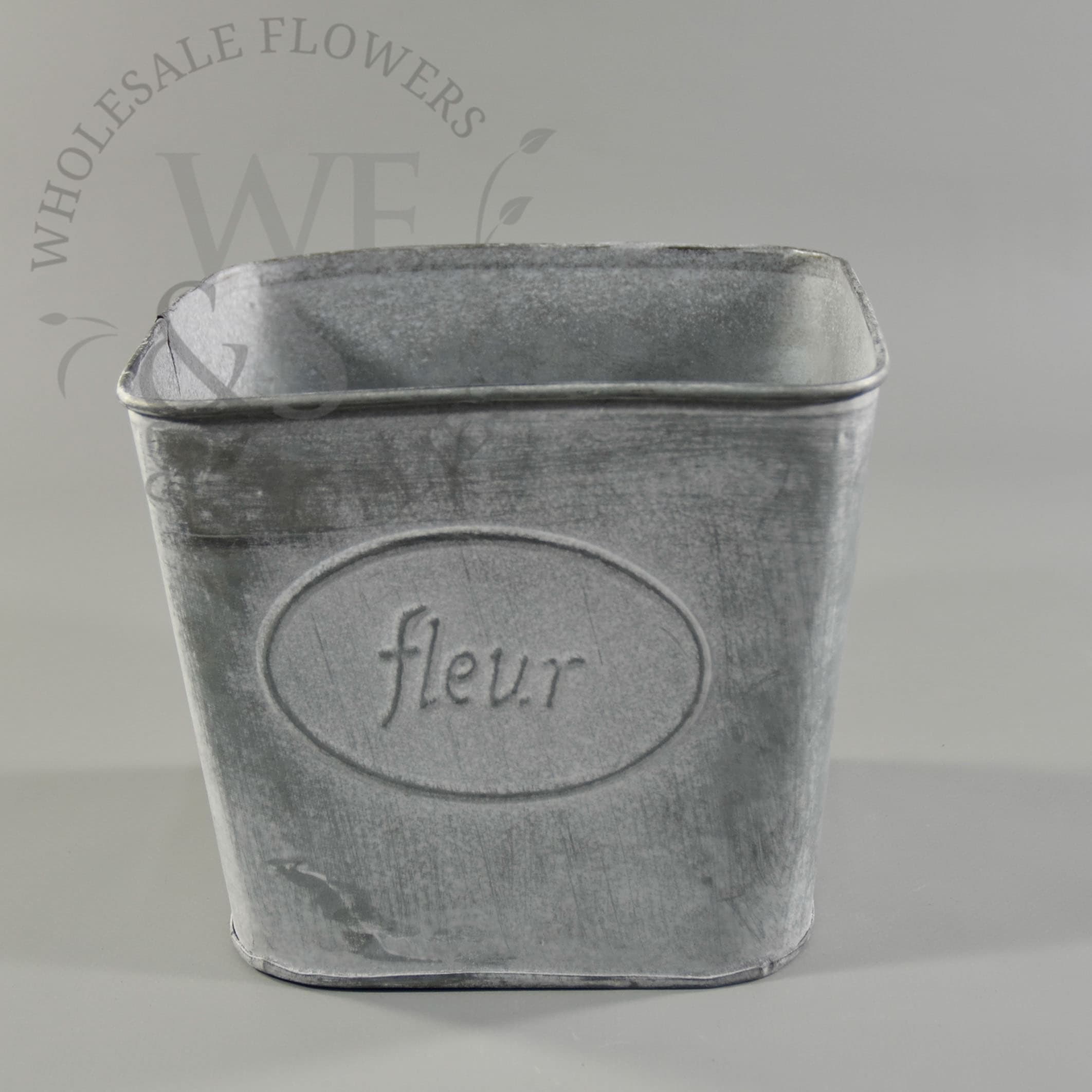 Wifleur Square Galvanized Container
