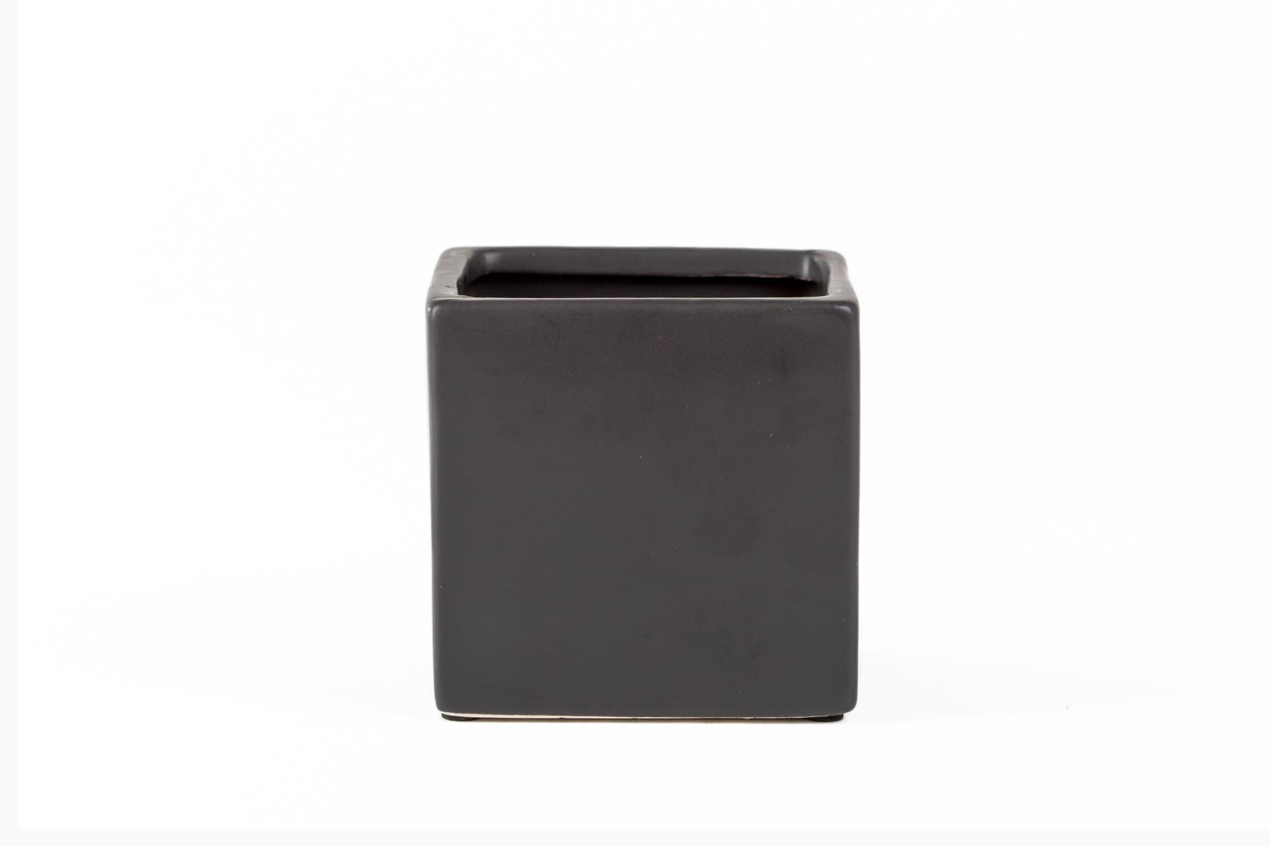 3.5" Ceramic Cube Matte Black