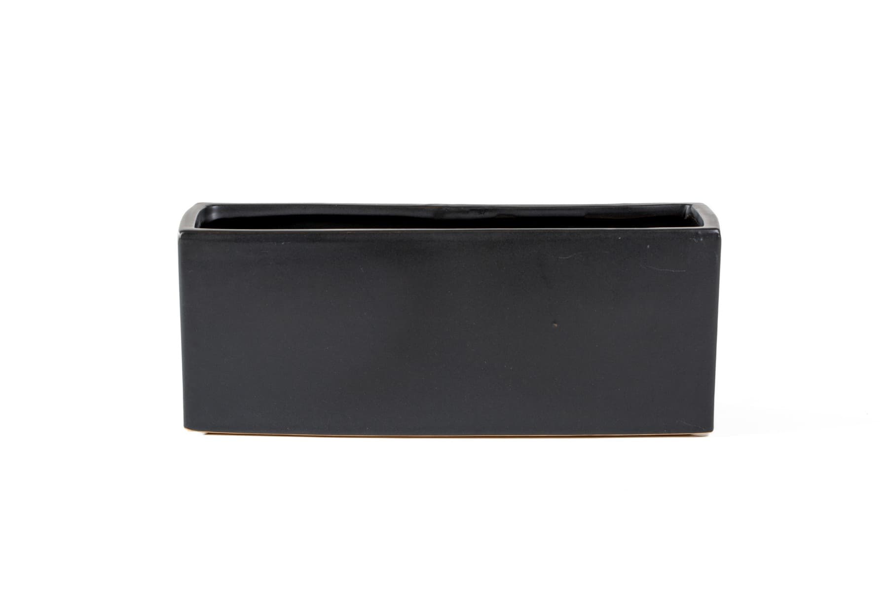 12" Black Matte Rectangle Ceramic