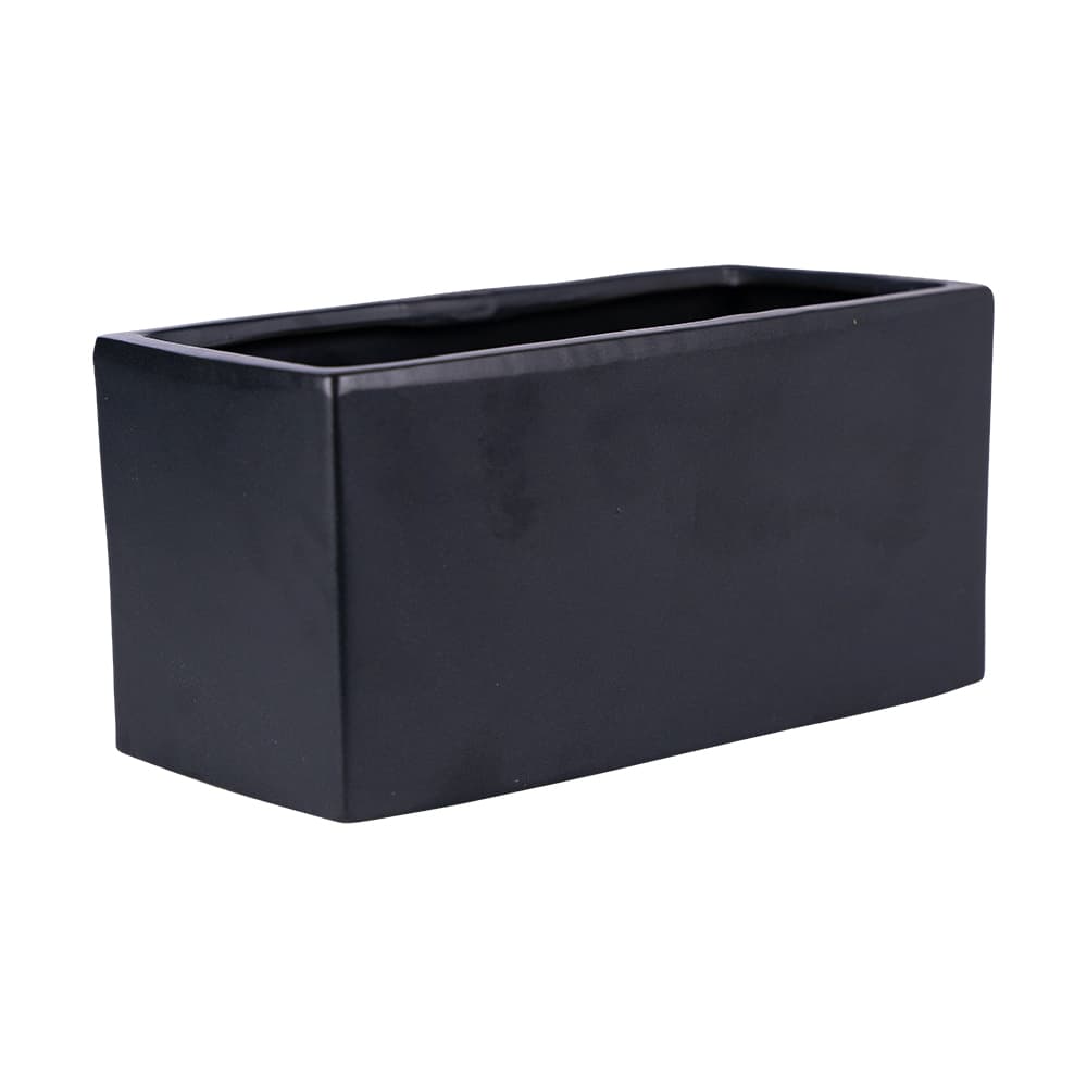 8"  Matte Black Rectangular Ceramic