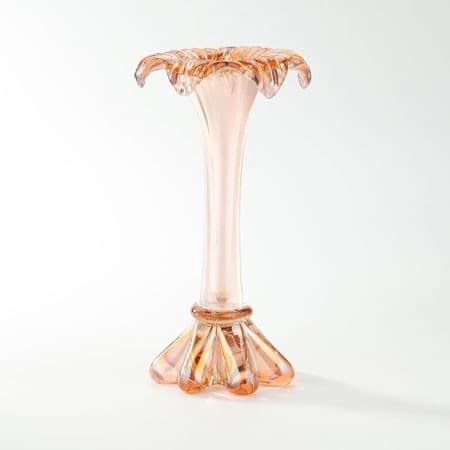 Peach Flowers Shaped Vase 9.5" DISC