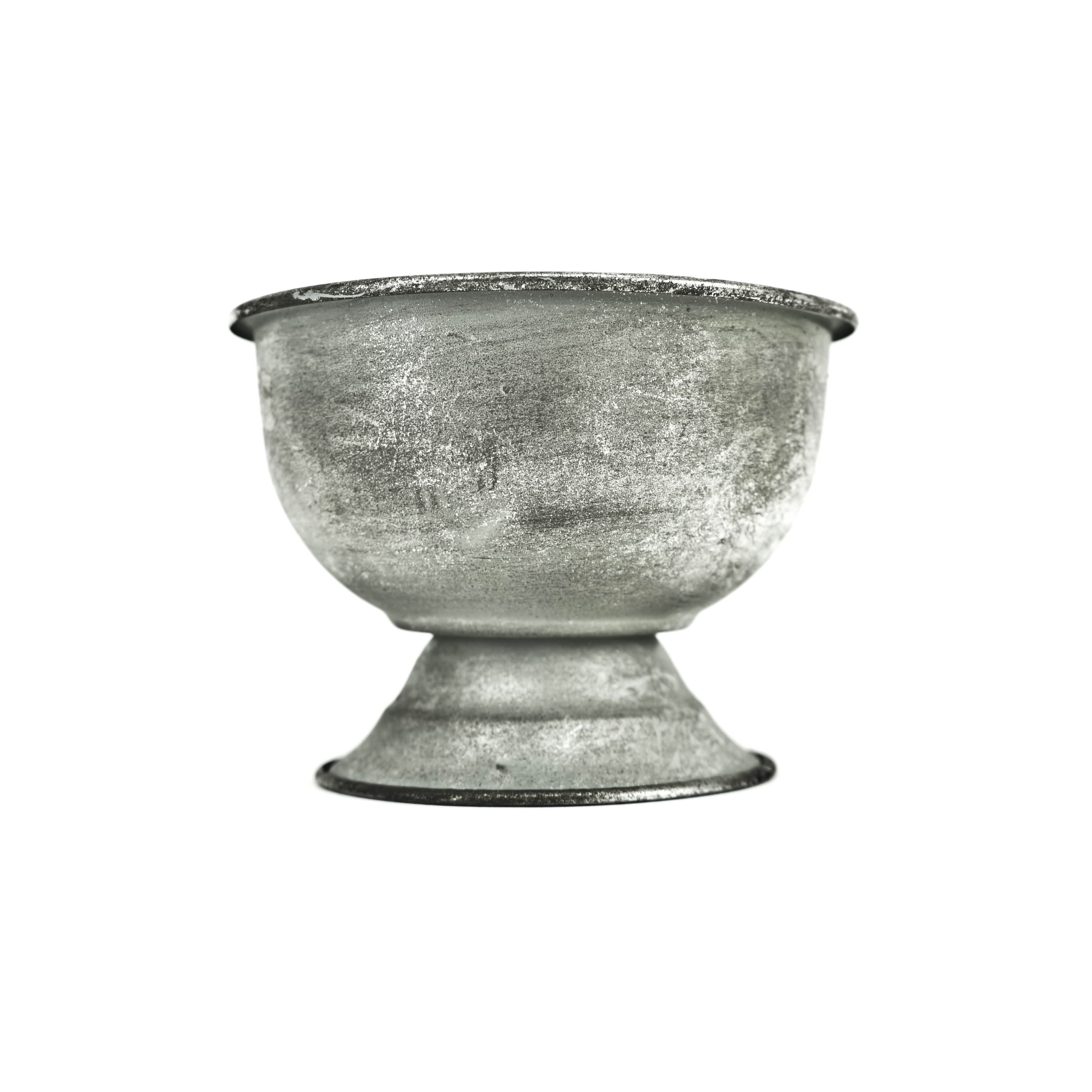 4.5" Antique Silver Metal Urn