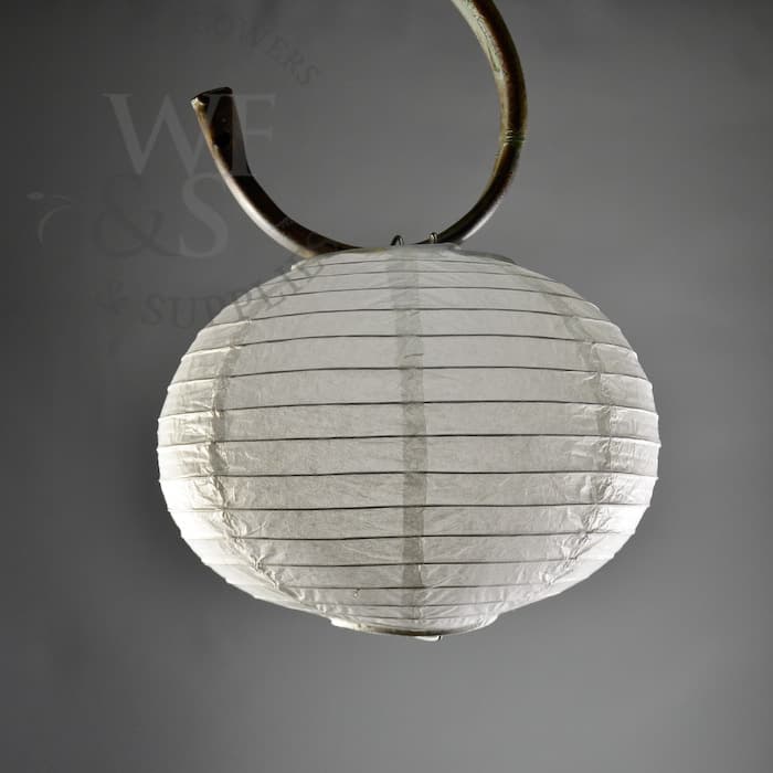 White Round Chinese Lanterns 8"