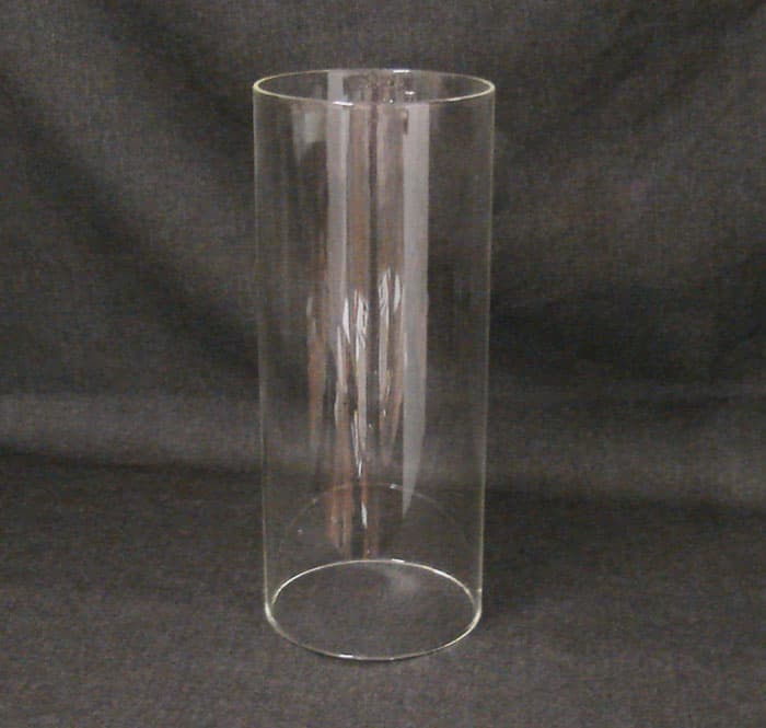 9 1/2" Clear Glass Straight Edge Hurricane