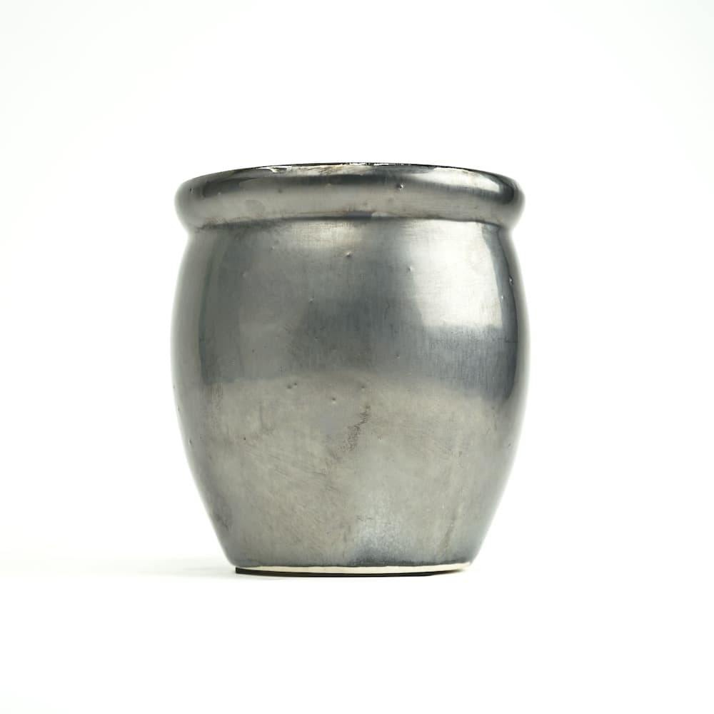 6" Ceramic Pot - Graphite Enamel