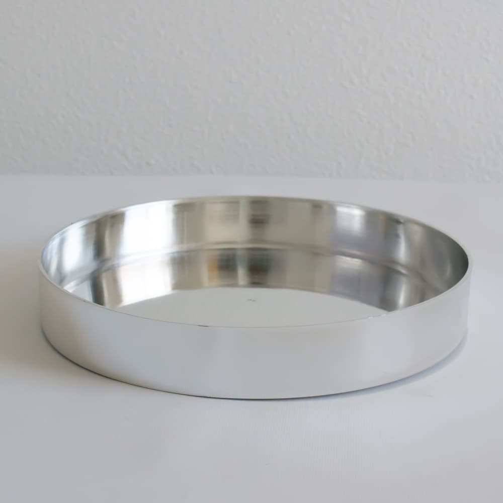 Designer Tray Silver Plastic 10.8"