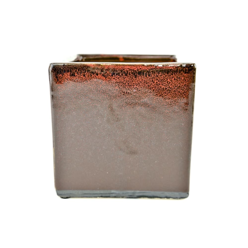 6" Ceramic Planter - Dark Red 