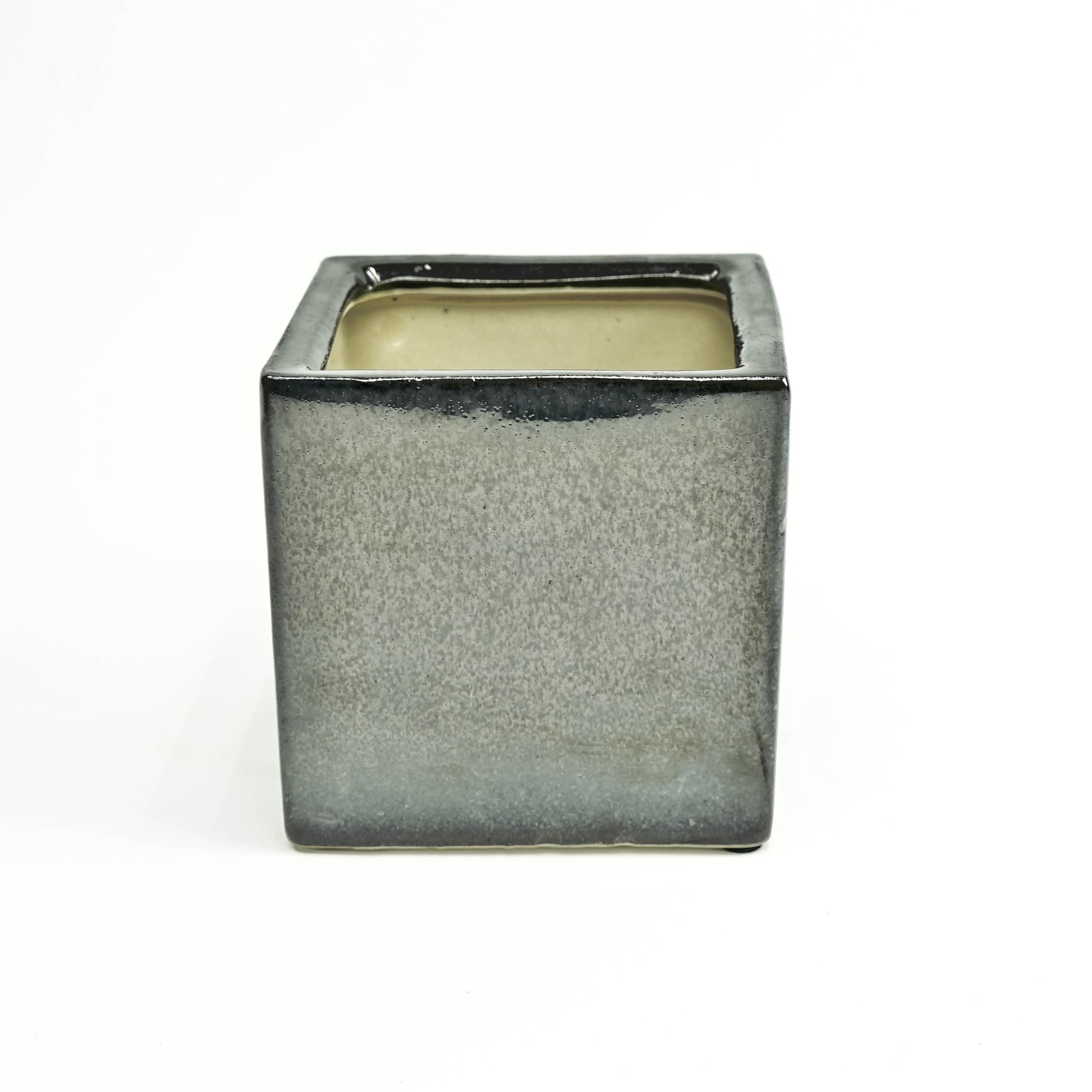 6" Ceramic Planter - Graphite DISC by Vendor