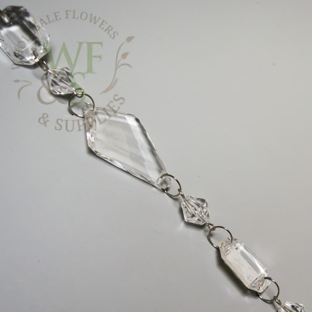 Acrylic Crystal Garland Clear 6FT