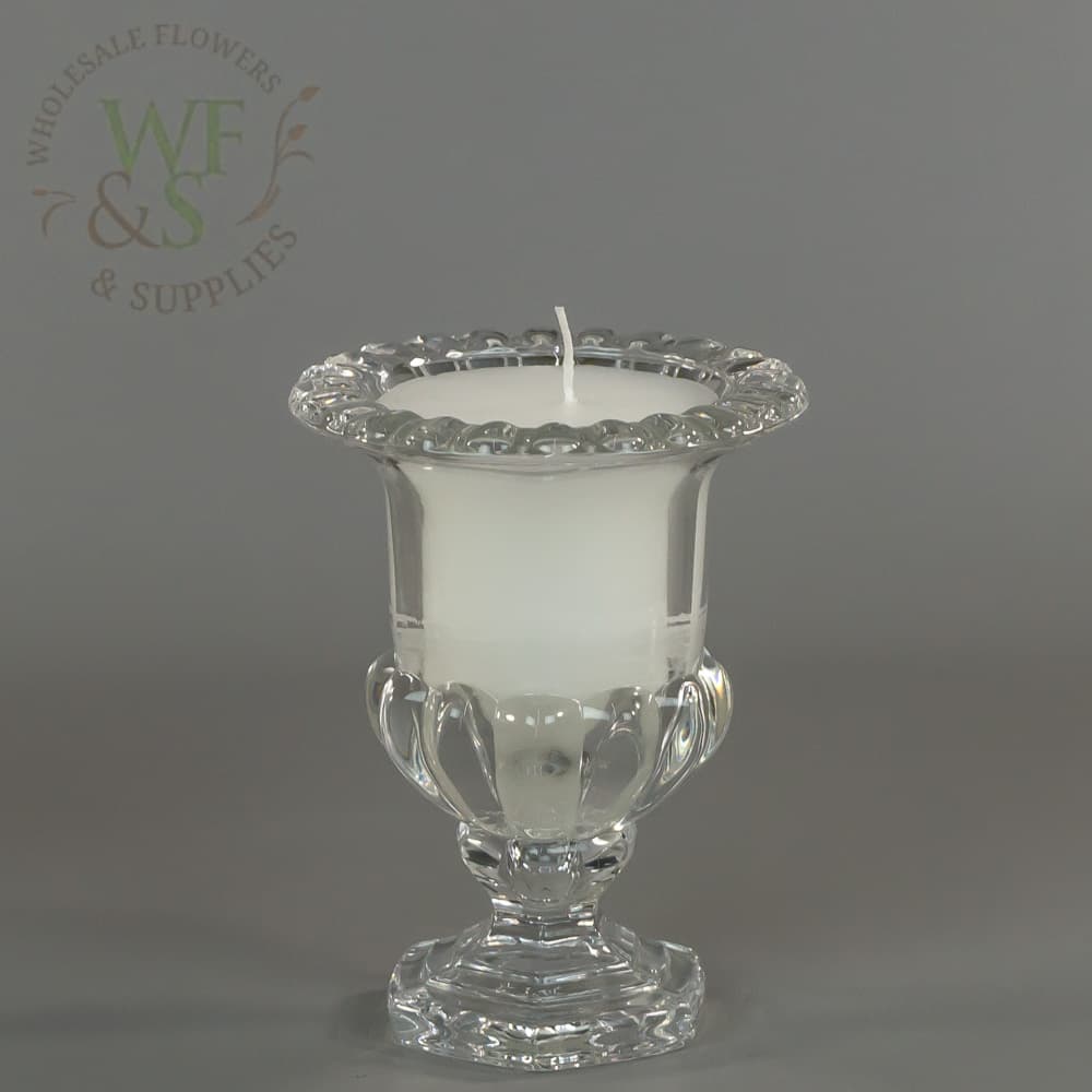 6" Glass Antoinette Candle Holder Vase