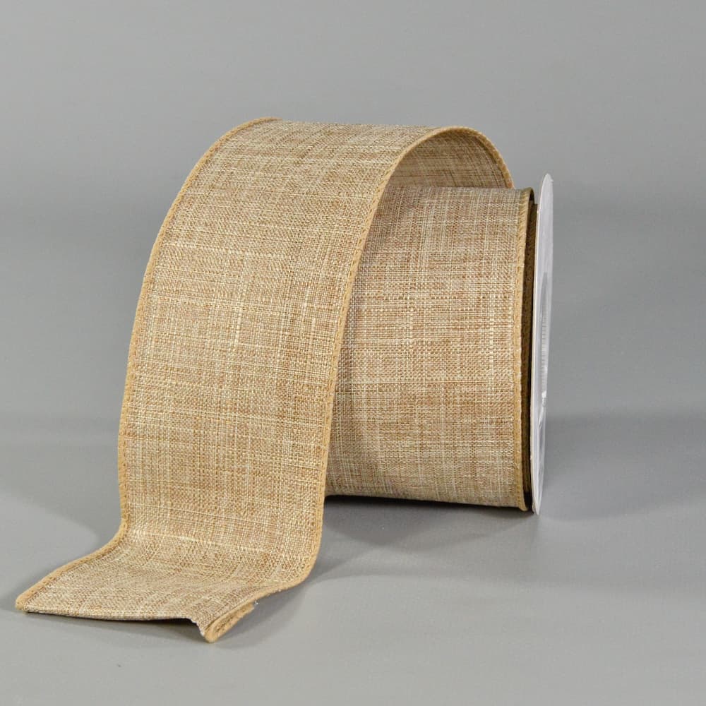 2.5" Linen Wired Ribbon