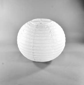 White Round Chinese Lanterns 12"