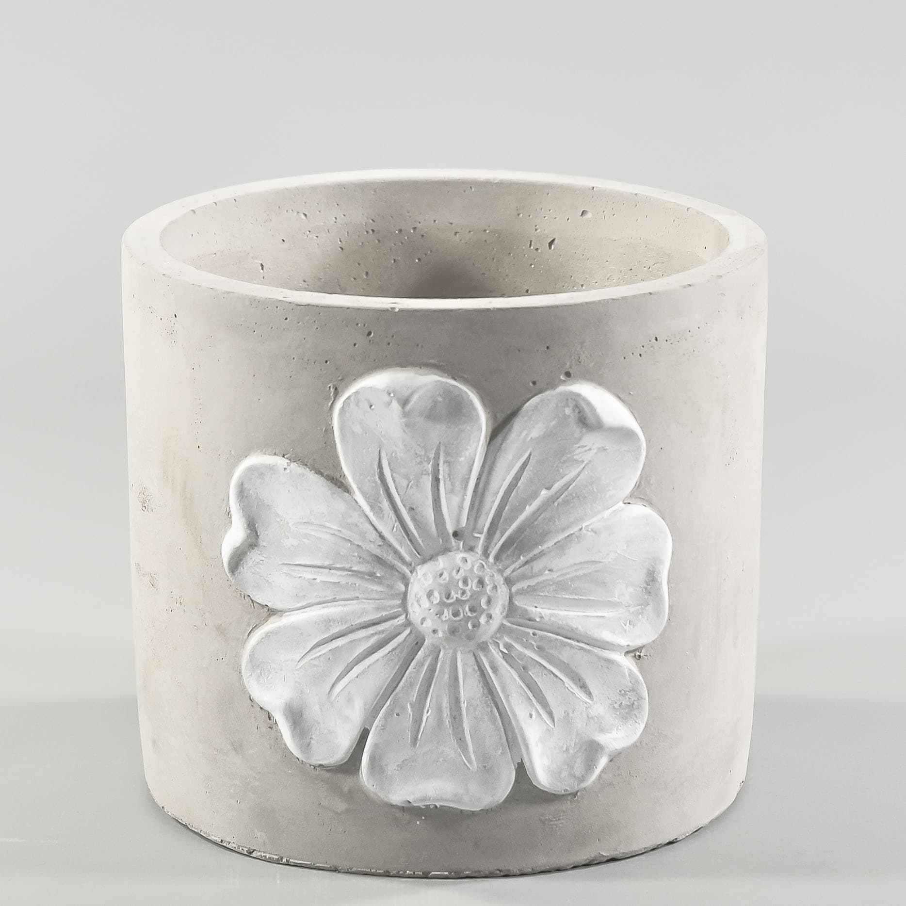 5" Tall Cement Cylinder Container