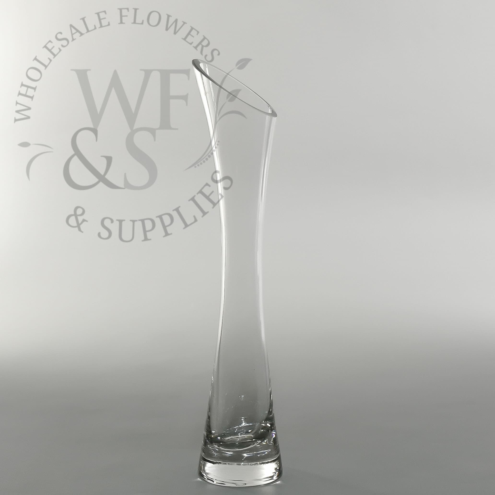 Glass Bud Vase Elongated and Skinny 10" Tall x 2"