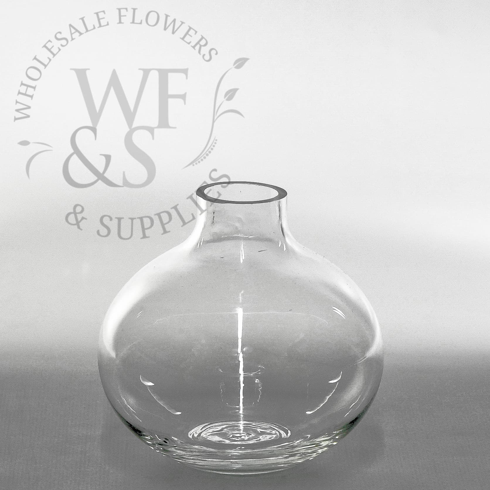 Small Round  Glass Bud  Vase
