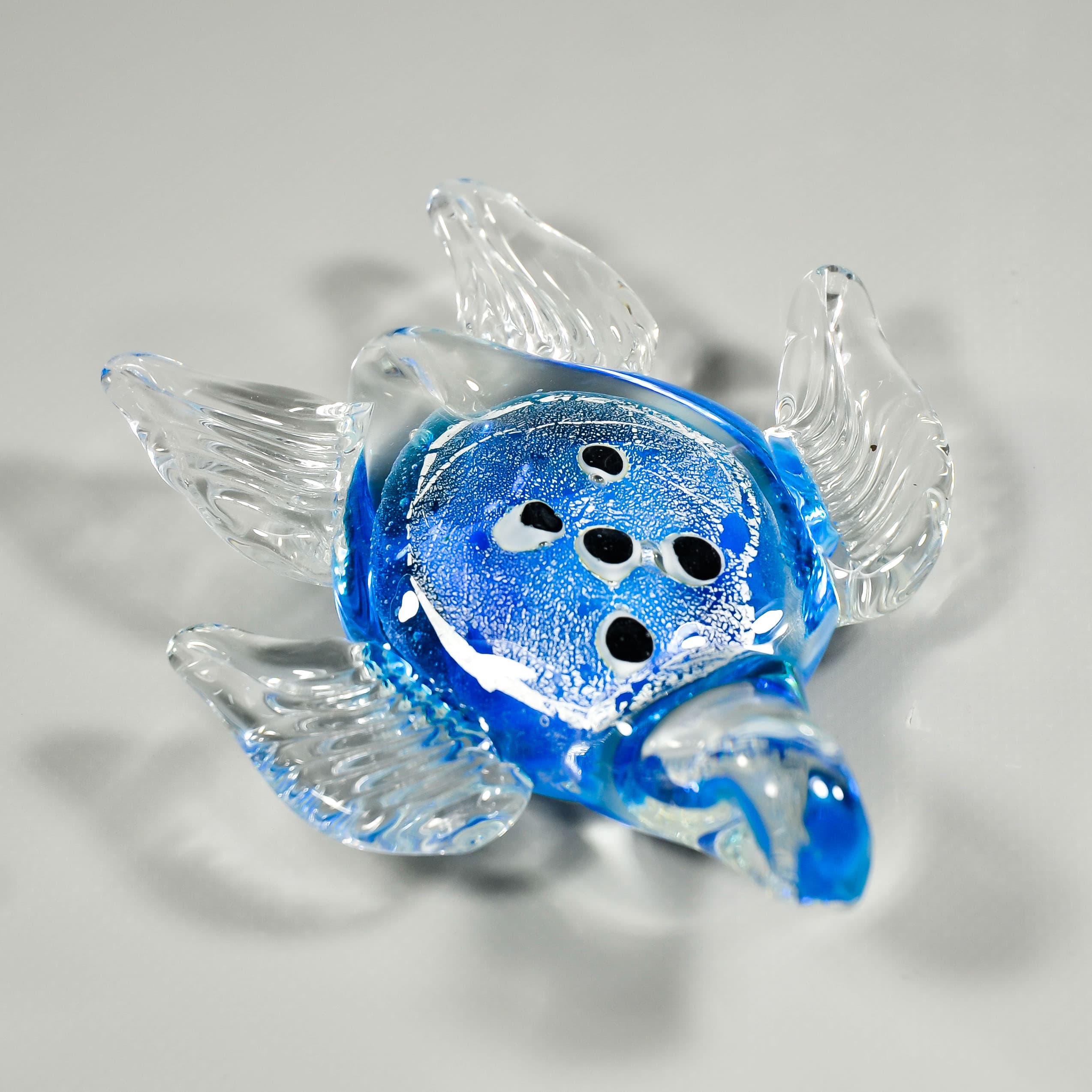 5.2" Hand Blown Colored Glass Turtle