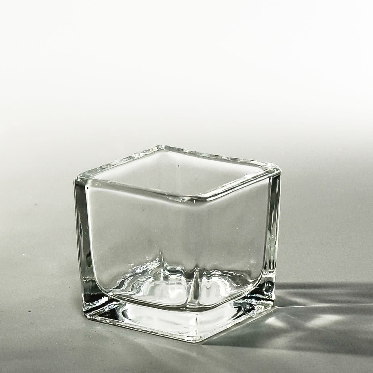 Square Glass Tealight Holder 2" 