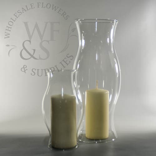 14" Hurricane Candle - Clear Glass DISC