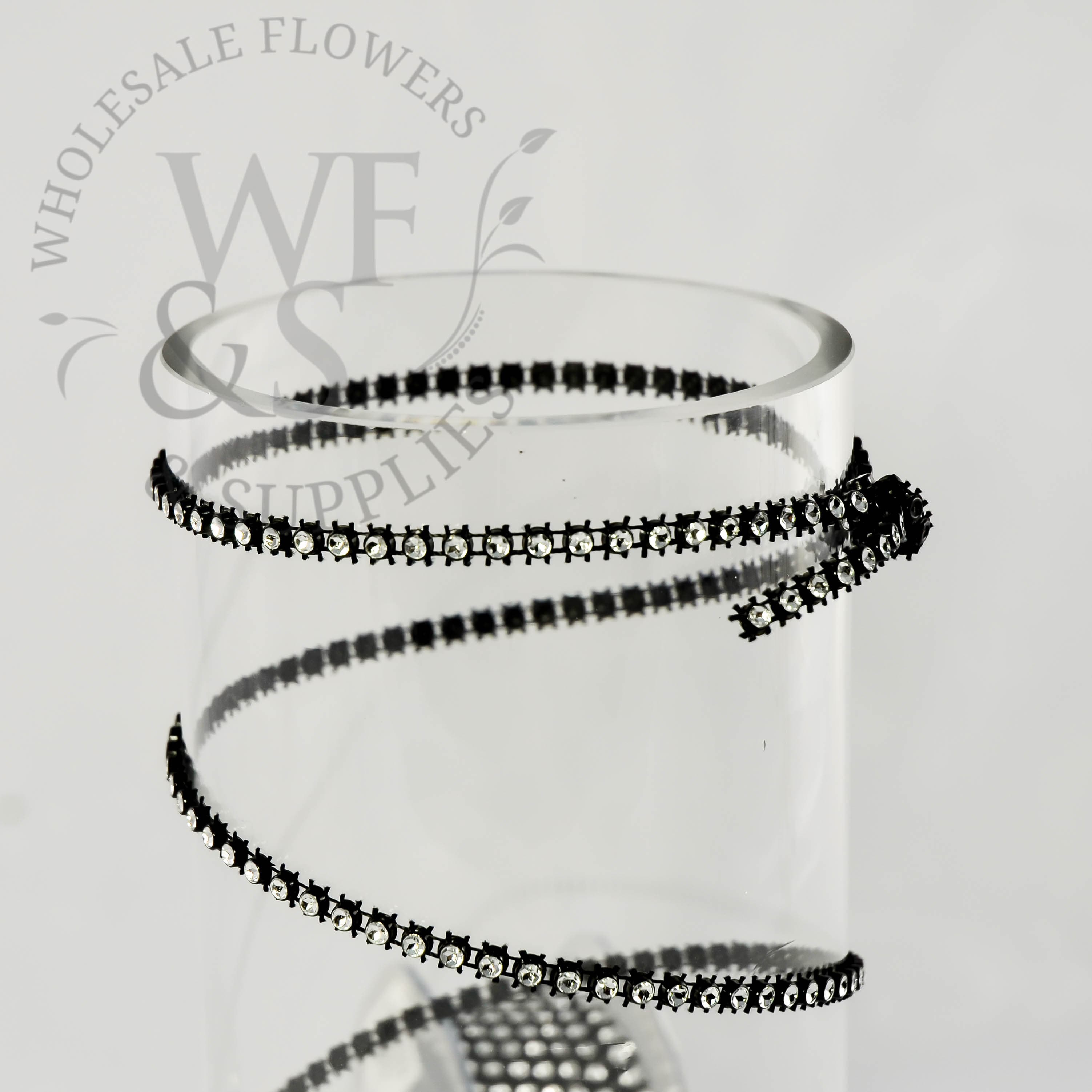 Black Faux Diamond Decorative Ribbon 3MM