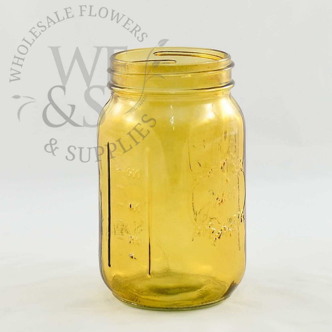 Glass Mason Jars (Amber) DISC