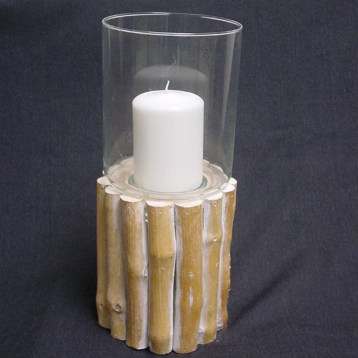 Bamboo Candle Holder Large