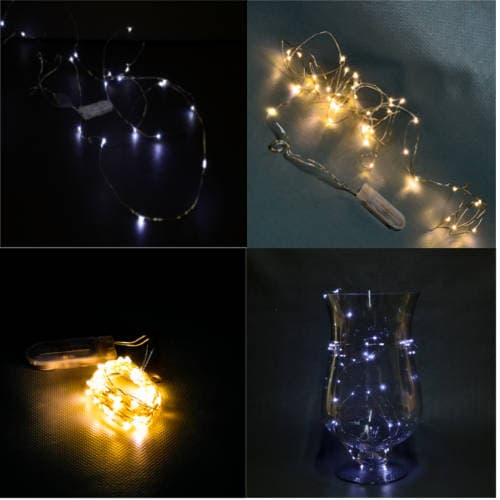 2-Pack Mini Deco String Lights - String of 40 Lights -Cool White  Warm White