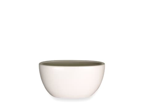 8" Matte White Oval Ceramic Planter