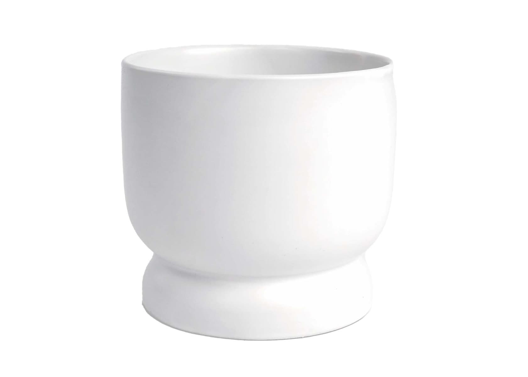 5 3/4 inch Modern Ceramic Bowl - White
