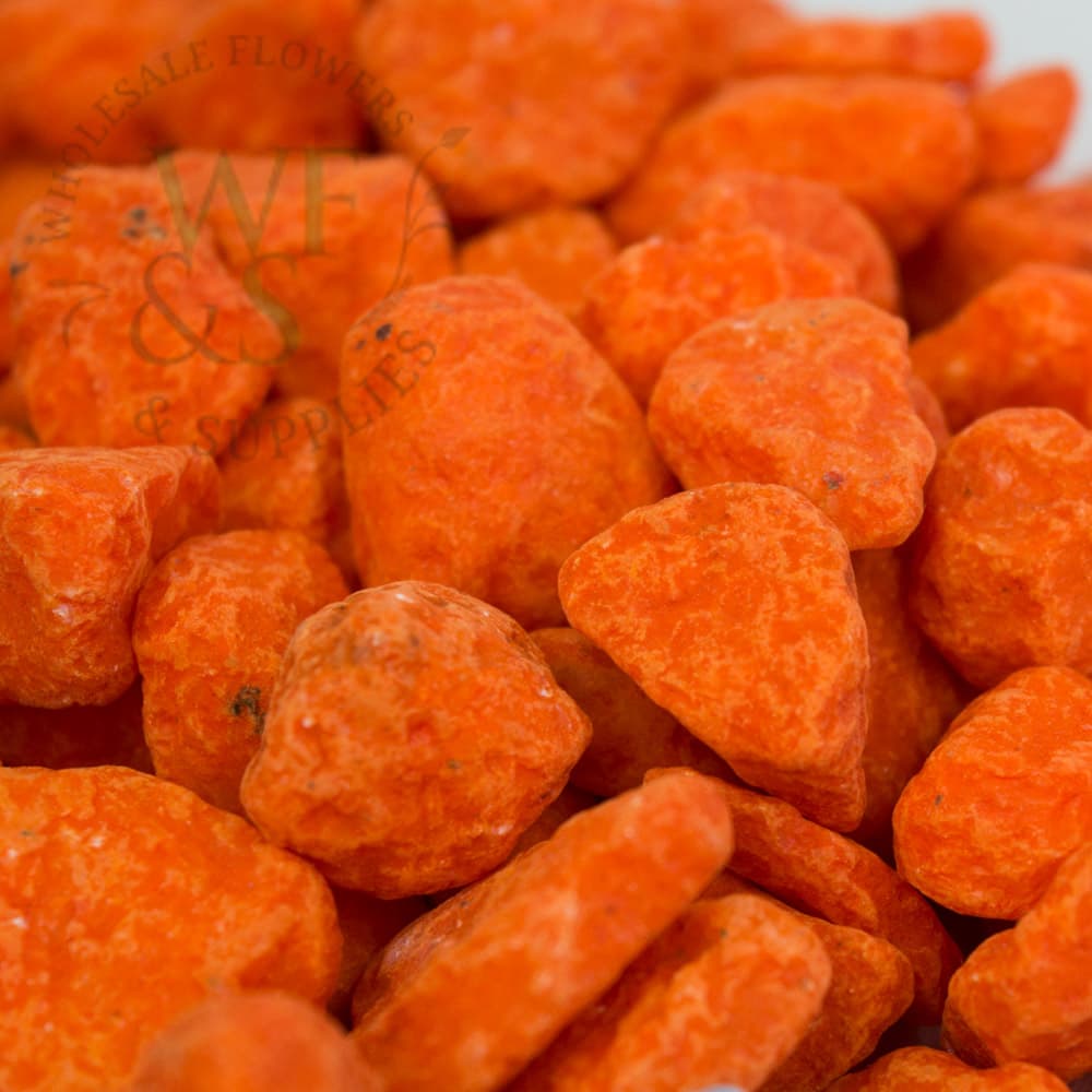 Cobble stones in orange  1lb bag.