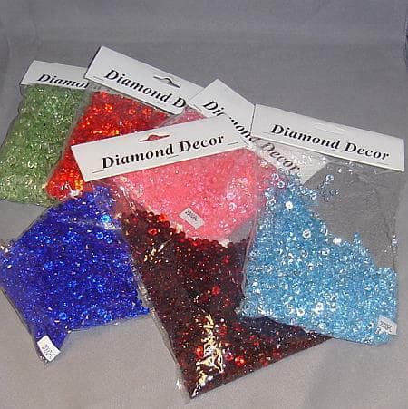 Colored Crystal Diamond Decor Confetti Red