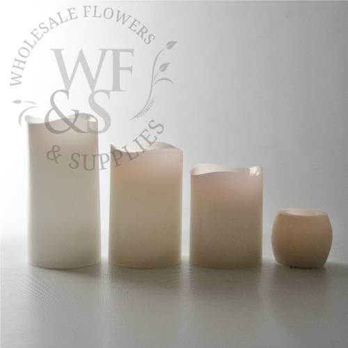 Cream Flameless Candle 3-inch x 6-inch tall