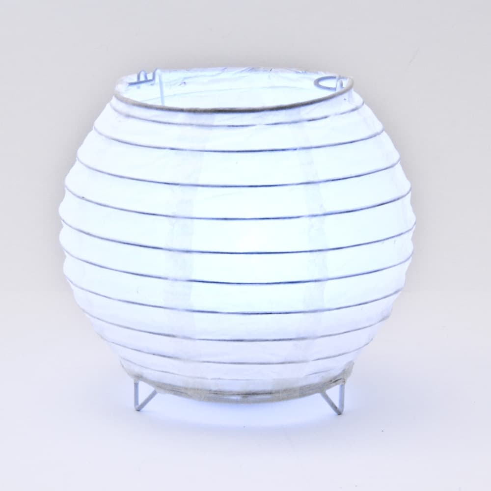 White Chinese Lantern with Votive Holder