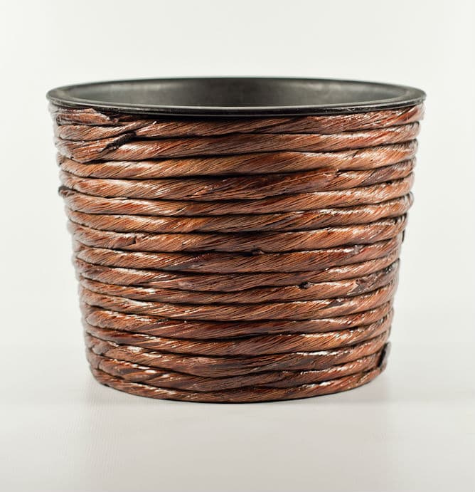 6" Cylinder Abaca Twist Planter Large