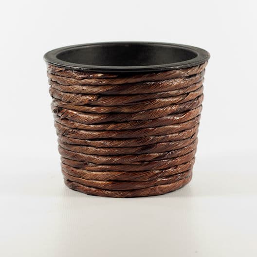4" Cylinder Abaca Twist Planter Small