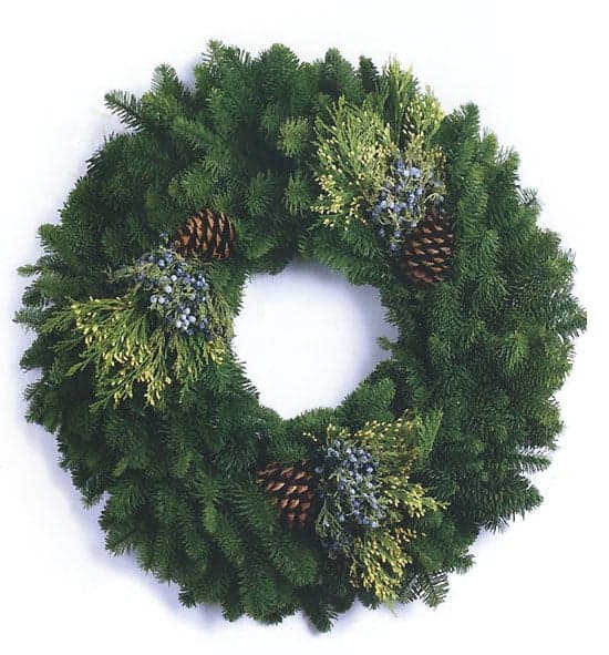 Fresh Decorated Wreath 24"