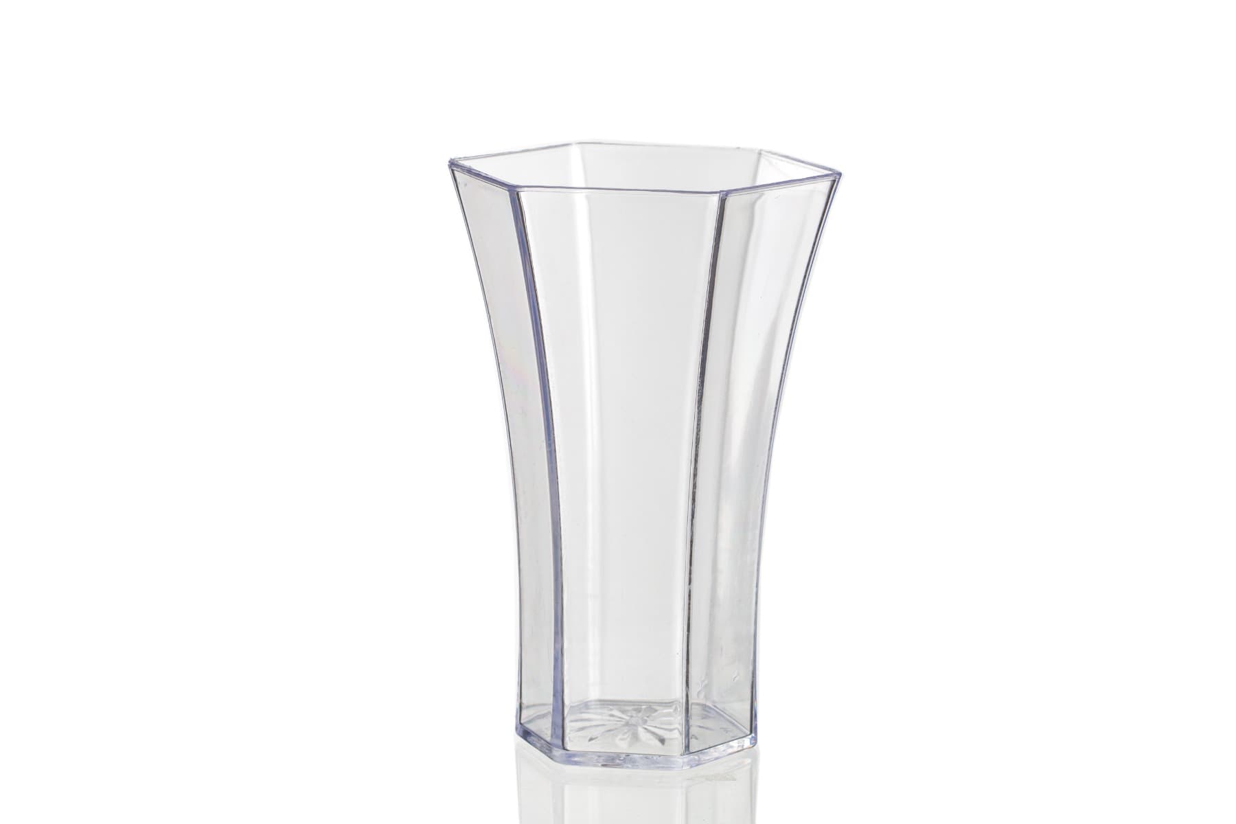 8 1/4" Flared Faceted Plastic Vase