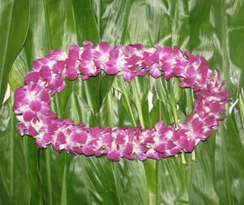 Double Dendrobium Orchid Lei