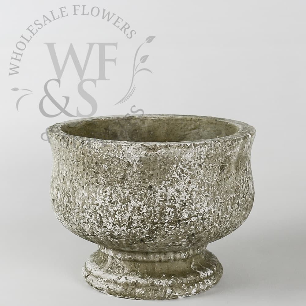 Weathered Clay Pedestal Pot 5" Tall