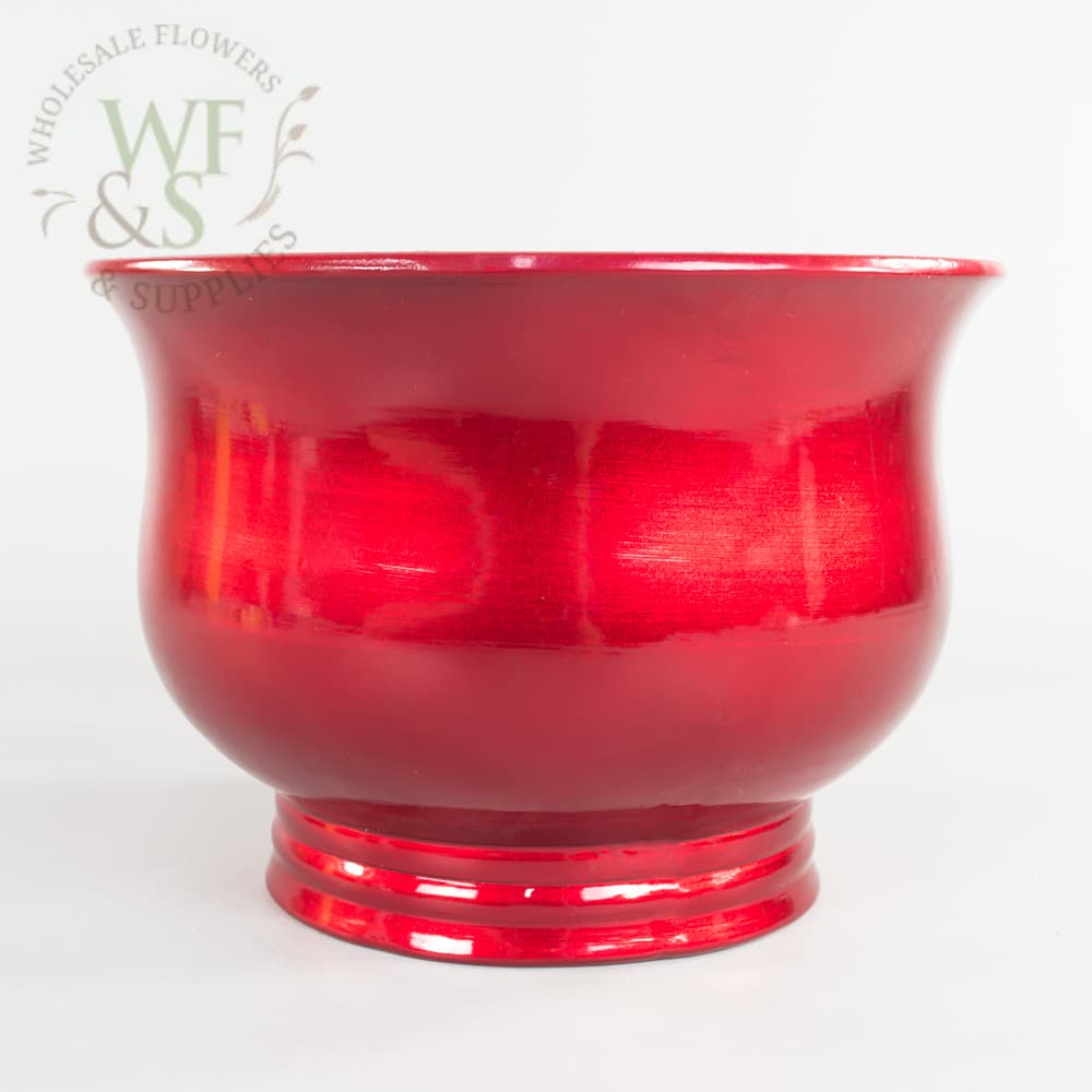 Red Ceramic Planter Container