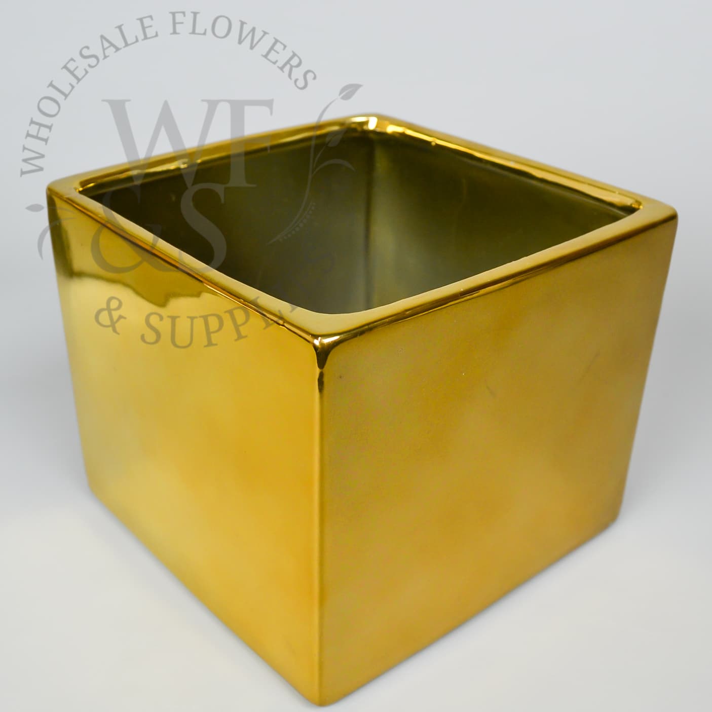Gold Ceramic Planter 7.5"  DISC