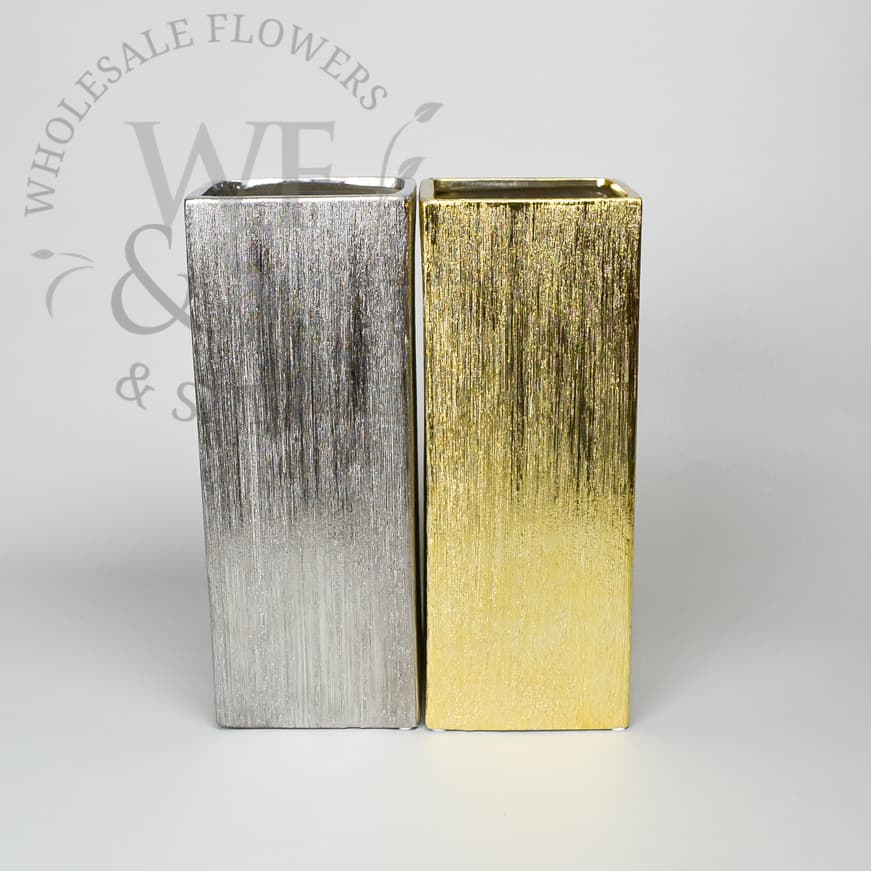 12" Tall Etched Ceramic Square