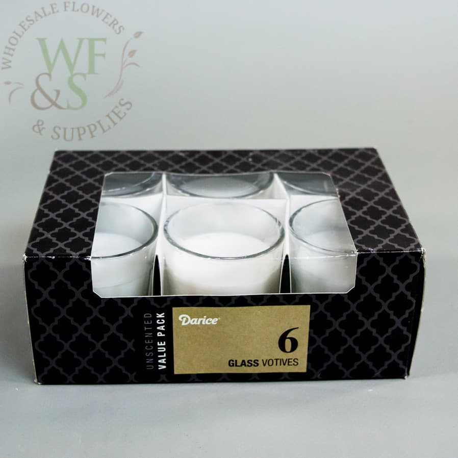 Filled Votive Candle Unscented 6pc 