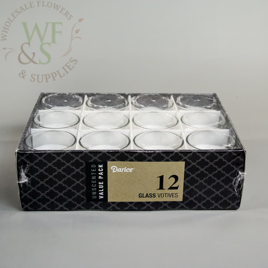 Filled Votive Candle Unscented 12pc 