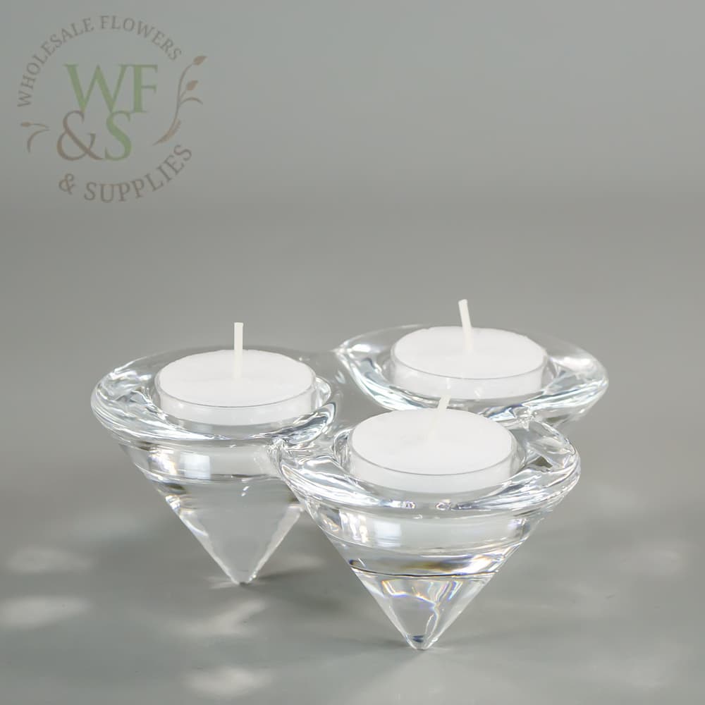 Tri cone contemporary candle holder votive holder
