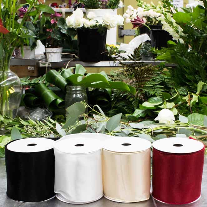 Wired Satin Ribbon 4inch Double Faces 10Y Assorted Colors