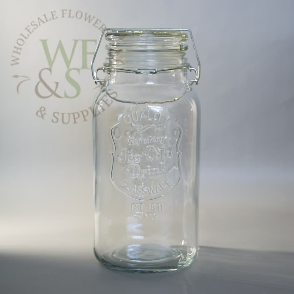 Glass Apothecary Storage  Jar  12.2" tall
